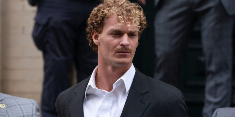 Daniel Penny outside after he was charged.