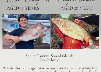 Funeral home notice for the father and son