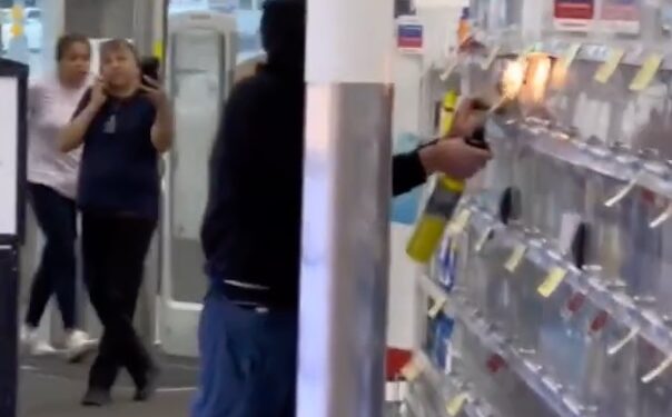 Man fires blowtorch at shelf cases in Walgreens