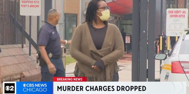 Cook County prosecutors dropped murder charges against Carlishia Hood and her 14-year-old son in the shooting death of a man during a fight in a West Pullman restaurant.