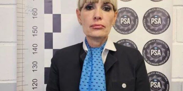 Bomb threat suspect Daniela Carbone in uniform