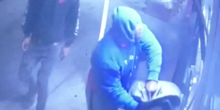 A frightening robbery was caught on camera at a taco truck in South Los Angeles overnight.