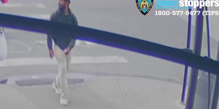 A surveillance image of the suspect in the knifepoint attempted robbery at East 161st Street and Grand Concourse in Concourse Village.