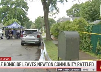 A screenshot of an NBC report about the killings.