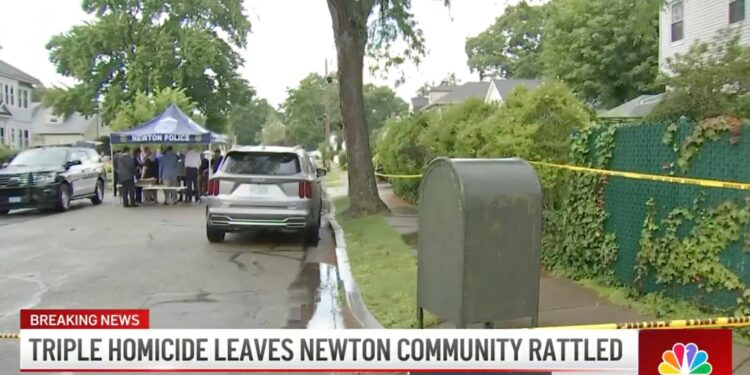 A screenshot of an NBC report about the killings.