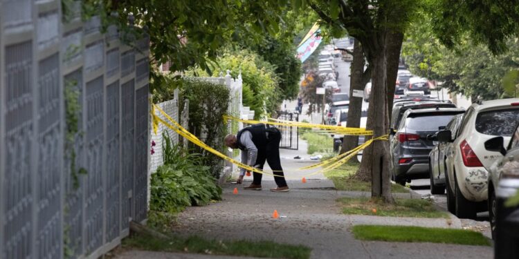 At the scene, police found the teenager, identified as Nixon Rodriguez, with a gunshot wound to his chest, cops said.