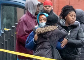 People were seen crying and embracing each other at the scene of a fatal shooting near 225 Park Hill Ave in Fox Hills, Staten Island.