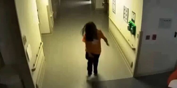 Trevizo running down the hallway.