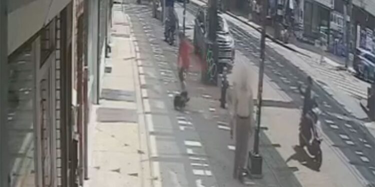 In sickening video, the shooter starts shooting at an elderly man, who starts to bleed profusely before passing out.