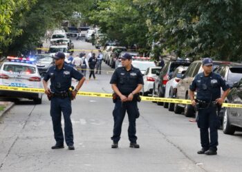 Police on the scene.