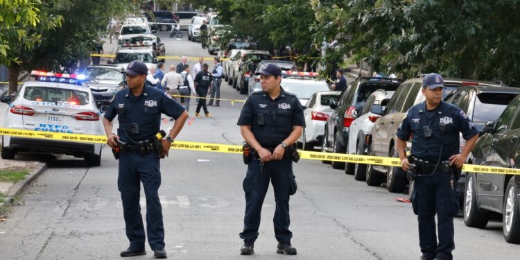 Police on the scene.