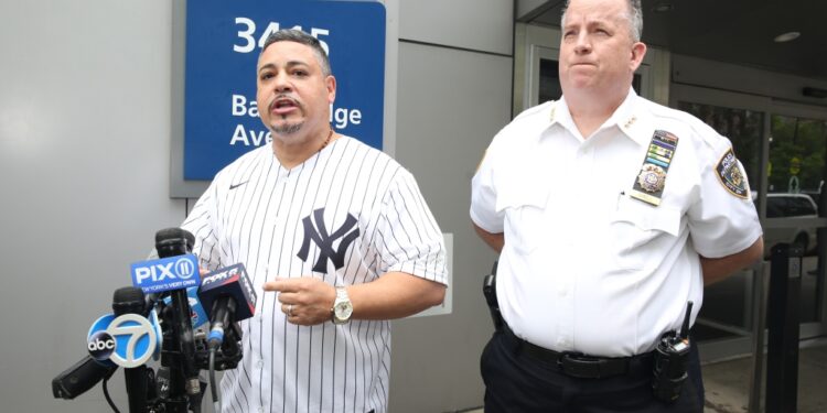 Acting police commissioner Edward A. Caban during a press conference