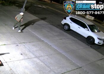 A grab from surveillance video of the alleged groper at  East 7th Street and Avenue Z.