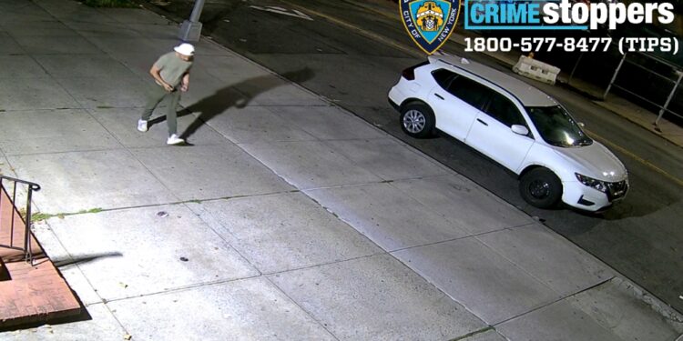 A grab from surveillance video of the alleged groper at  East 7th Street and Avenue Z.