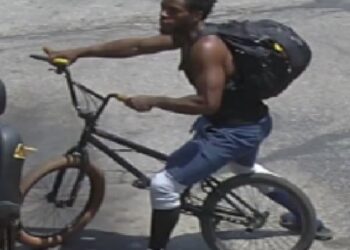 Columbus suspect pictured on his bike.