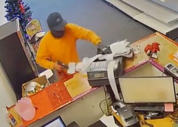 An armed robber holds up an Arizona toy store.