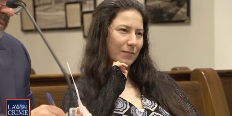 Taylor Shabusiness, 25, in court on Tuesday as evidence as evidence was discussed during her trial