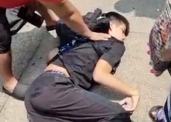 Video provided by a witness shows a mortally wounded Foridun Mavlonov lying on the ground after being shot near 62nd St. and 20th Ave. in Bensonhurst, Brooklyn, on Monday, July 17, 2023.