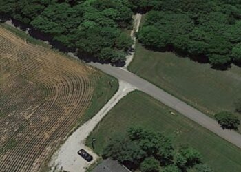 Organ Springs Road in Salem, Indiana, where a woman shot and killed a man holding her husband at gunpoint, police say.