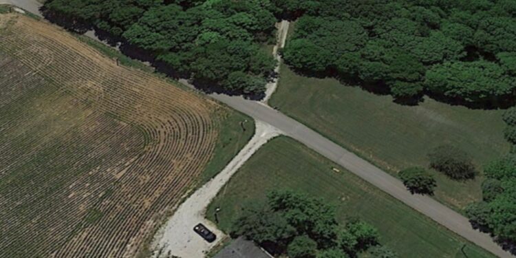 Organ Springs Road in Salem, Indiana, where a woman shot and killed a man holding her husband at gunpoint, police say.