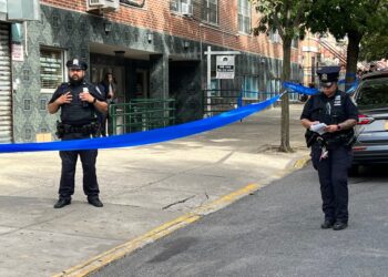 The scene where a mother and kids were beaten with a hammer on 52nd Street between Fifth and Sixth avenues in Brooklyn.