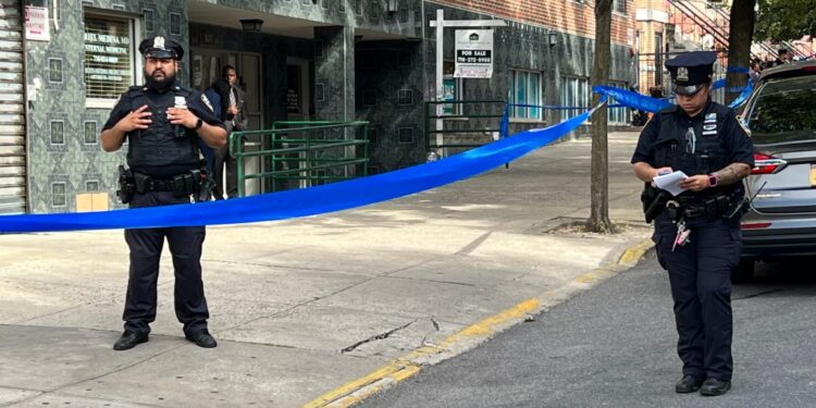 The scene where a mother and kids were beaten with a hammer on 52nd Street between Fifth and Sixth avenues in Brooklyn.