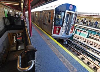 The 7 train platform.