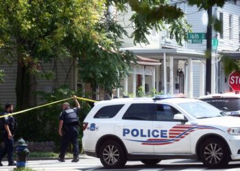 Police patrol and continue to investigate  where three people were shot and killed in an outbreak of gunfire in the Anacostia area Police patrol and continue to investigate  where three people were shot and killed in an outbreak of gunfire in the Anacostia area of Southeast Washington Saturday night.   We cover the aftermath of the shootings in Washington, DC on August 06, 2023.