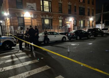 The scene where Lashawn Andrews was fatally shot, on East 178th Street near Park Avenue.