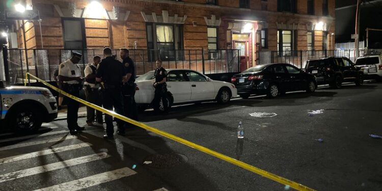 The scene where Lashawn Andrews was fatally shot, on East 178th Street near Park Avenue.