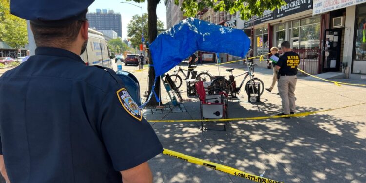 Shooting scene in Harlem