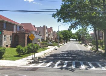 Google map view of residential street near Coleridge Street and Oriental Boulevard in Brooklyn.