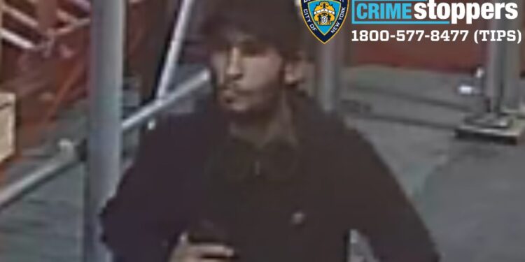 The suspect in a burglary at West 76th Street and Broadway on the Upper West Side.