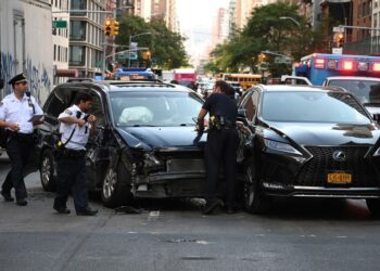 A stolen car chase that ended in an accident.