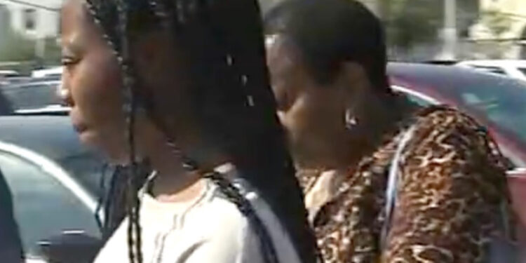 Lotanna Adjaero, 25, outside First District Criminal Court in Hempstead Wednesday.