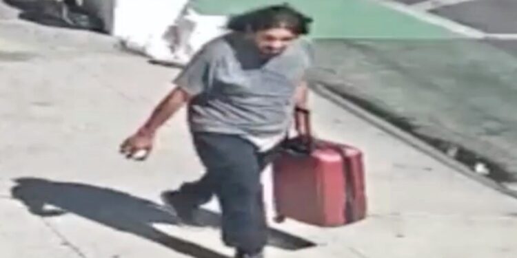 A surveillance photo, released by the NYPD, of the suspect in the stabbing outside the NYU Fitness Center.