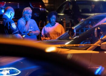 Memphis police officers at a crime scene