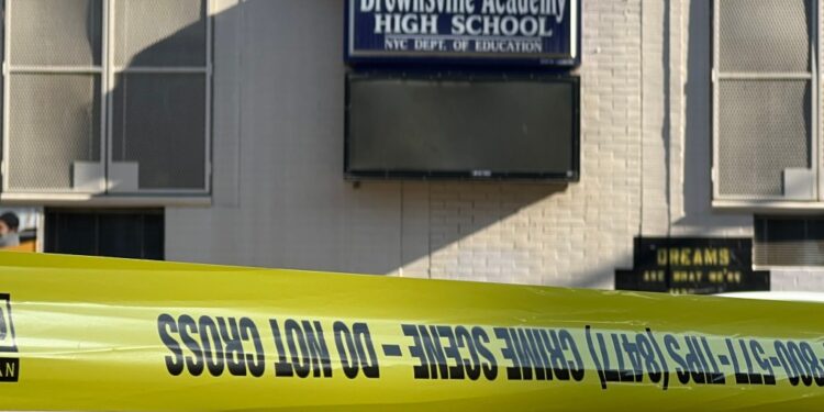 A triple stabbing occured at a high school on East New York avenue in Brooklyn.