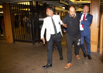 Norton Blake getting arrested for the alleged assault on September 6, 2023.