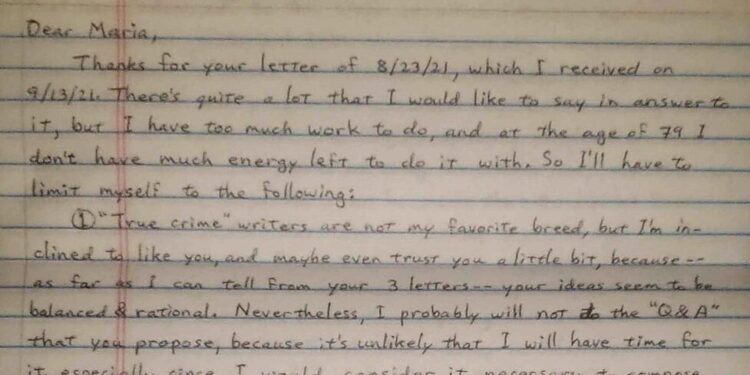 My Unlikely Exchange with Ted Kaczynski