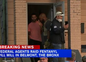 Feds and local cops raid fentanyl pill mill in Bronx.