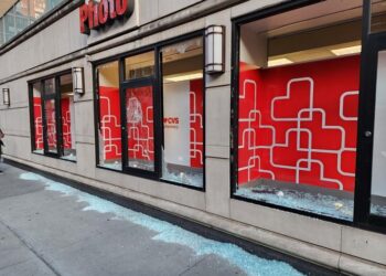 Smashed windows at CVS