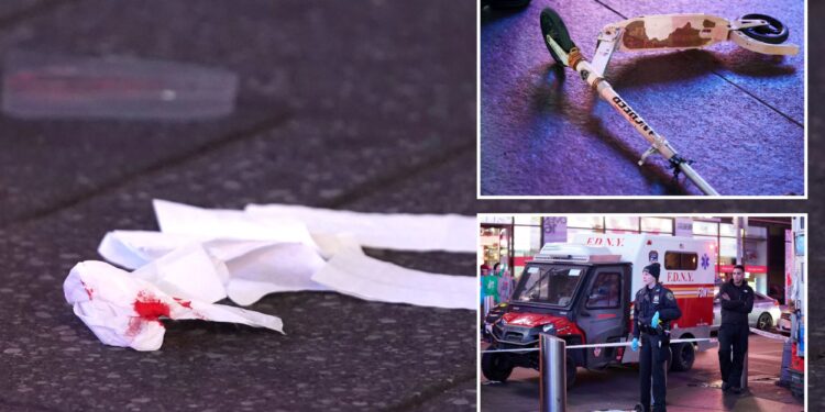 Ticket vendor stabs teen outside Times Square theater: sources