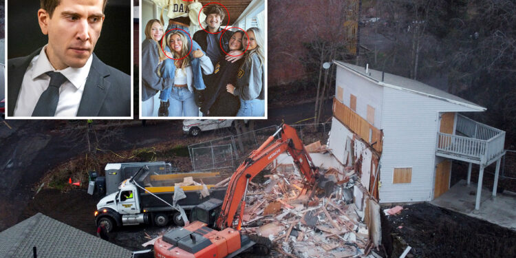 Demolition begins on house where University of Idaho students were murdered