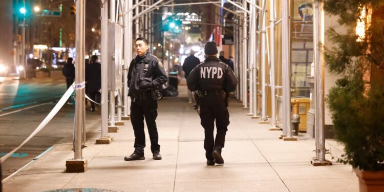 The incident unfolded around 10:40 p.m. on the corner of East 26th Street and Park Avenue South, according to the NYPD.