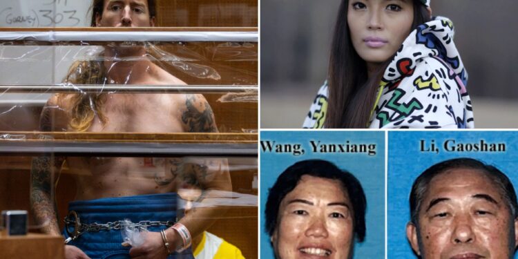 Samuel Haskell, son of Hollywood exec accused of killing wife, in-laws, makes first court appearance shirtless