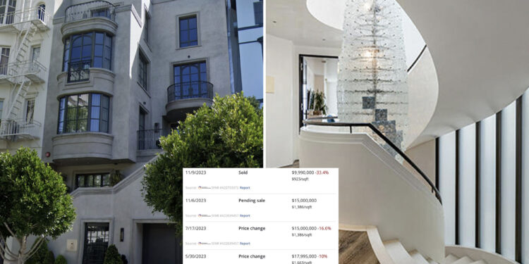 San Francisco home sells for half of the original $20M asking price