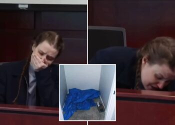 Shanda Vander Ark vomits when shown pics of son she starved to death