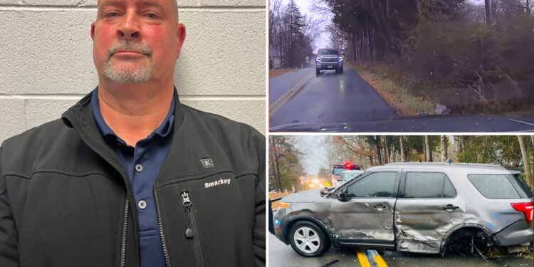 Video shows Virginia drunk driver smash into cop car