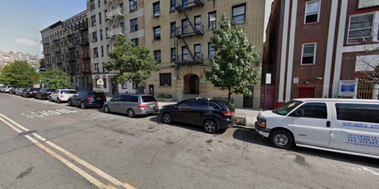 Google Streetview of the vicinity of  115 Vermilyea Avenue in Upper Manhattan where it was reported that a police officer was struck by a White Sedan on the evening of Jan 22, 2024.
